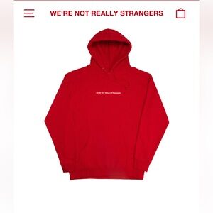 We’re Not Really Strangers Red Hoodie